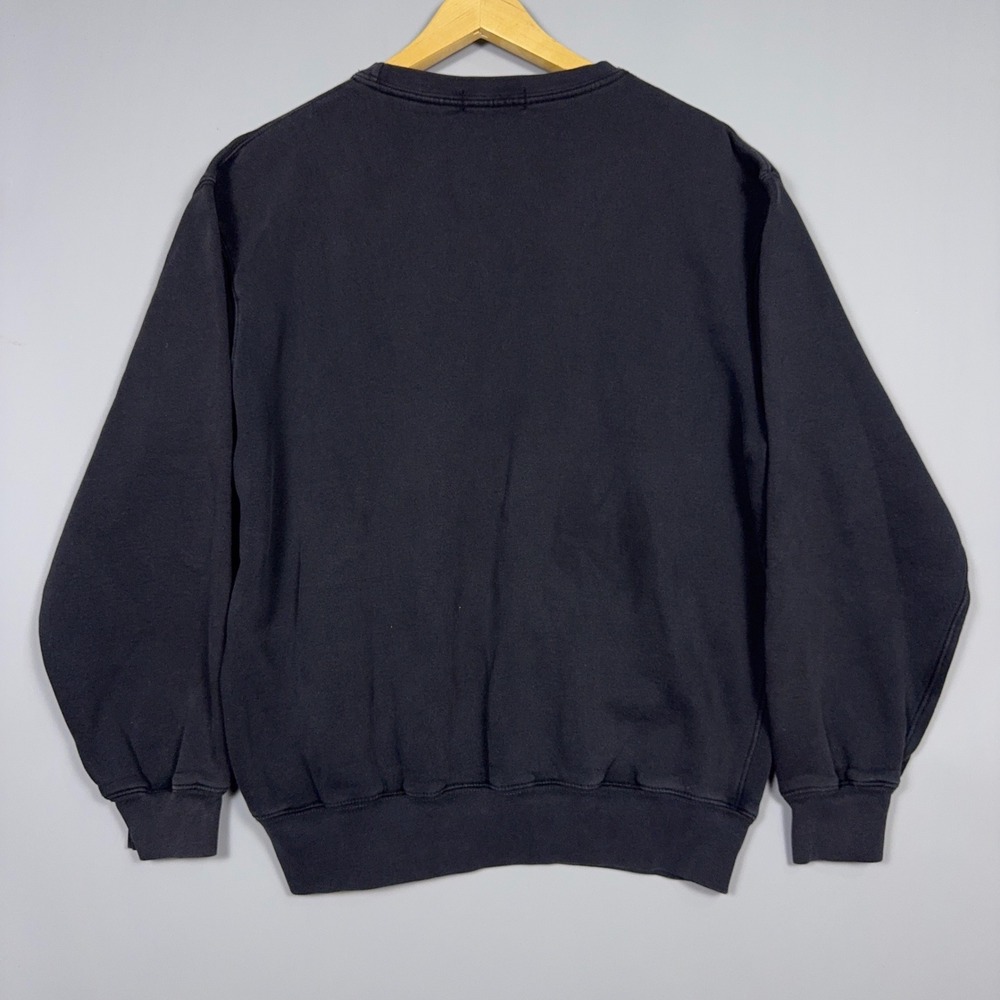 Vintage Polo Ralph Lauren Crewneck Sweatshirt Mens Medium Cotton Black Preppy - Picture 2 of 10
